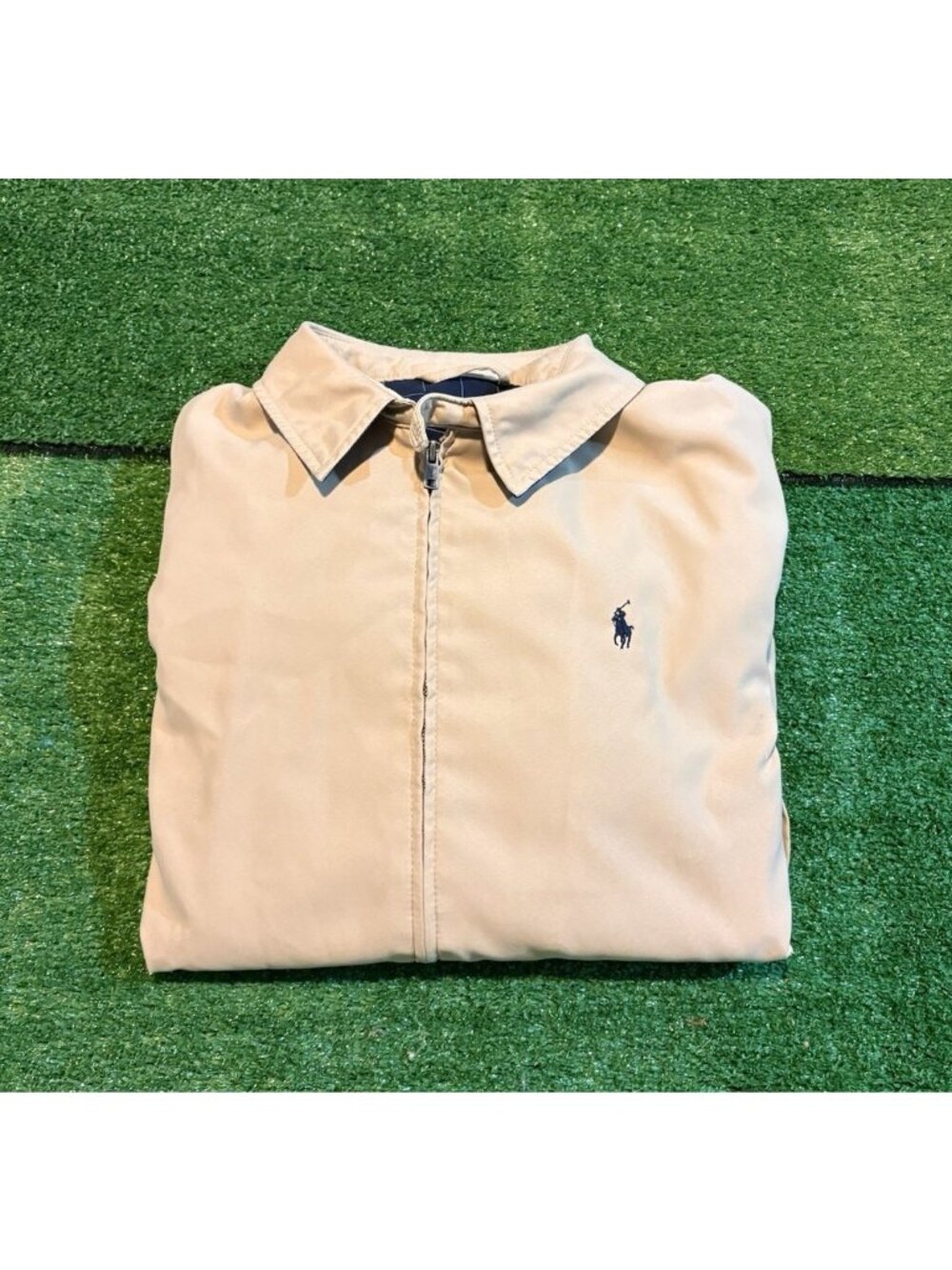 Vintage Ralph Lauren Polo jacket mens XL tan bi swing full zip breathable vented